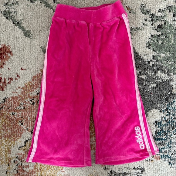 Y2K Adidas Hot Pink White Flare Bottoms 24 Month Girl Baby Toddler Girl EUC - Picture 5 of 8